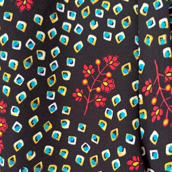 LOFT Black and Red Floral Blouse - Picture 3 of 7